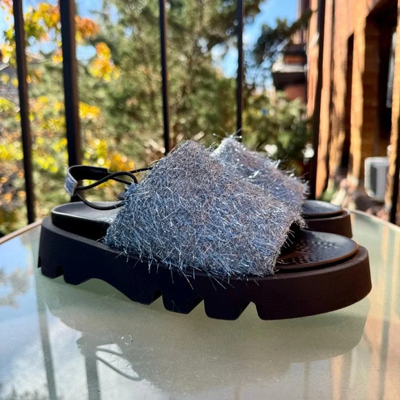 New Miista E8 Noreen Blue Sandals Platform Slingback Shoes - Picture 4 of 17